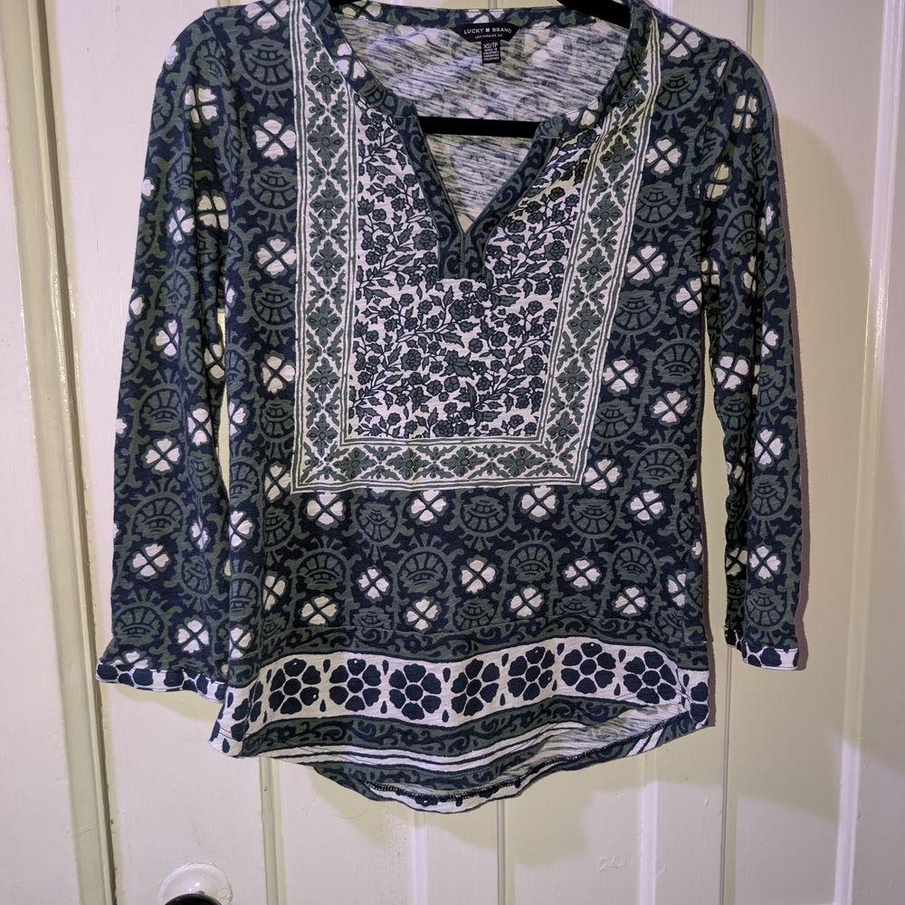 Lucky Brand ☘️ Shamrock ☘️ Tunic Xs
